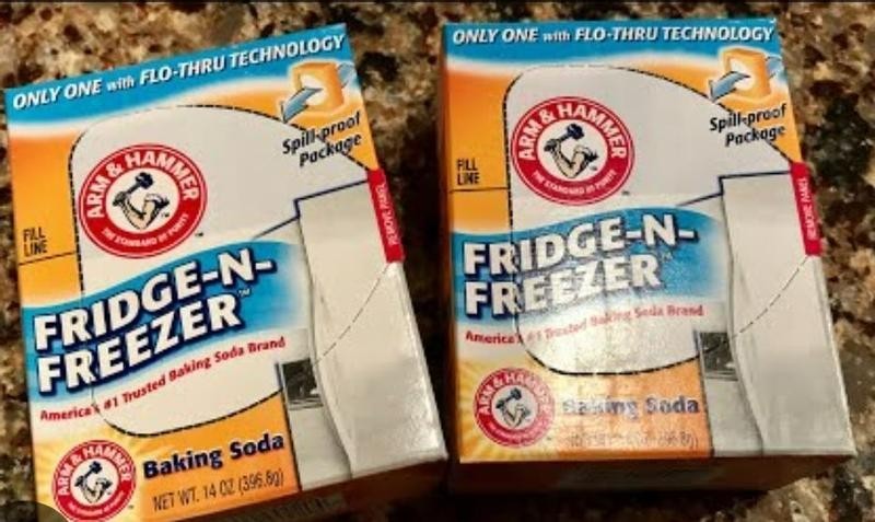 Baking Soda, Arm & Hammer – 14 oz (Pack of 2) – Fridge and Freezer Odor Absorber