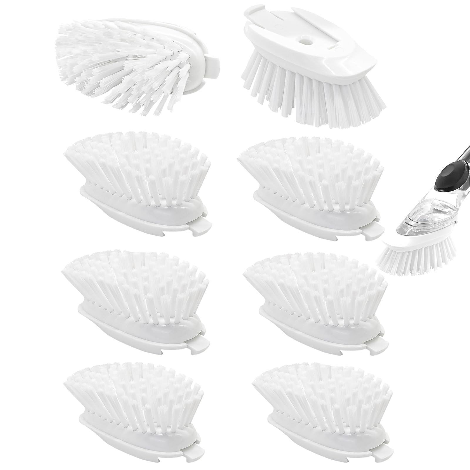 Brush Refills for OXO Dish Brush – 8 Pack Dish Brush Cleaning Soap Dispensing…