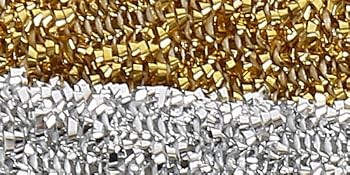 Gold and Silver Kitchen Sponge Scrubber, Heavy Duty Metallic Sink, Pot, Dish