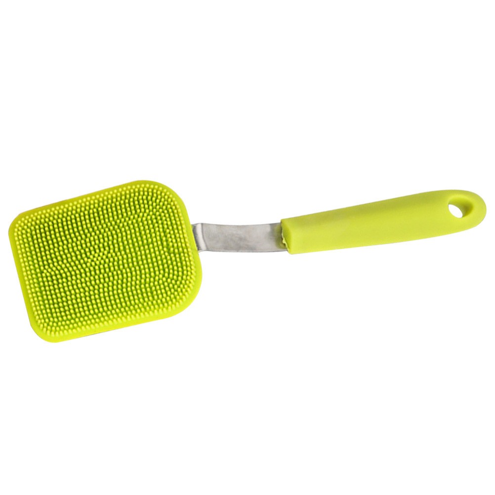 2 Pack Silicone Scrubber Dishwashing Brushes Durable Reusable Green Non Toxic