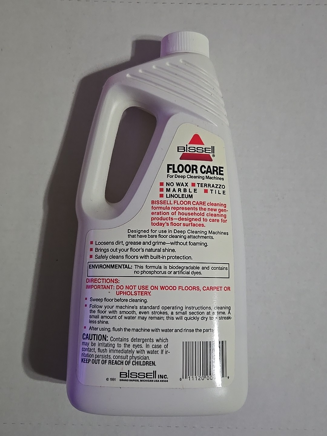 Bissell Floor Care For Deep Cleaning Machines 32oz. NOS 1991 Vintage