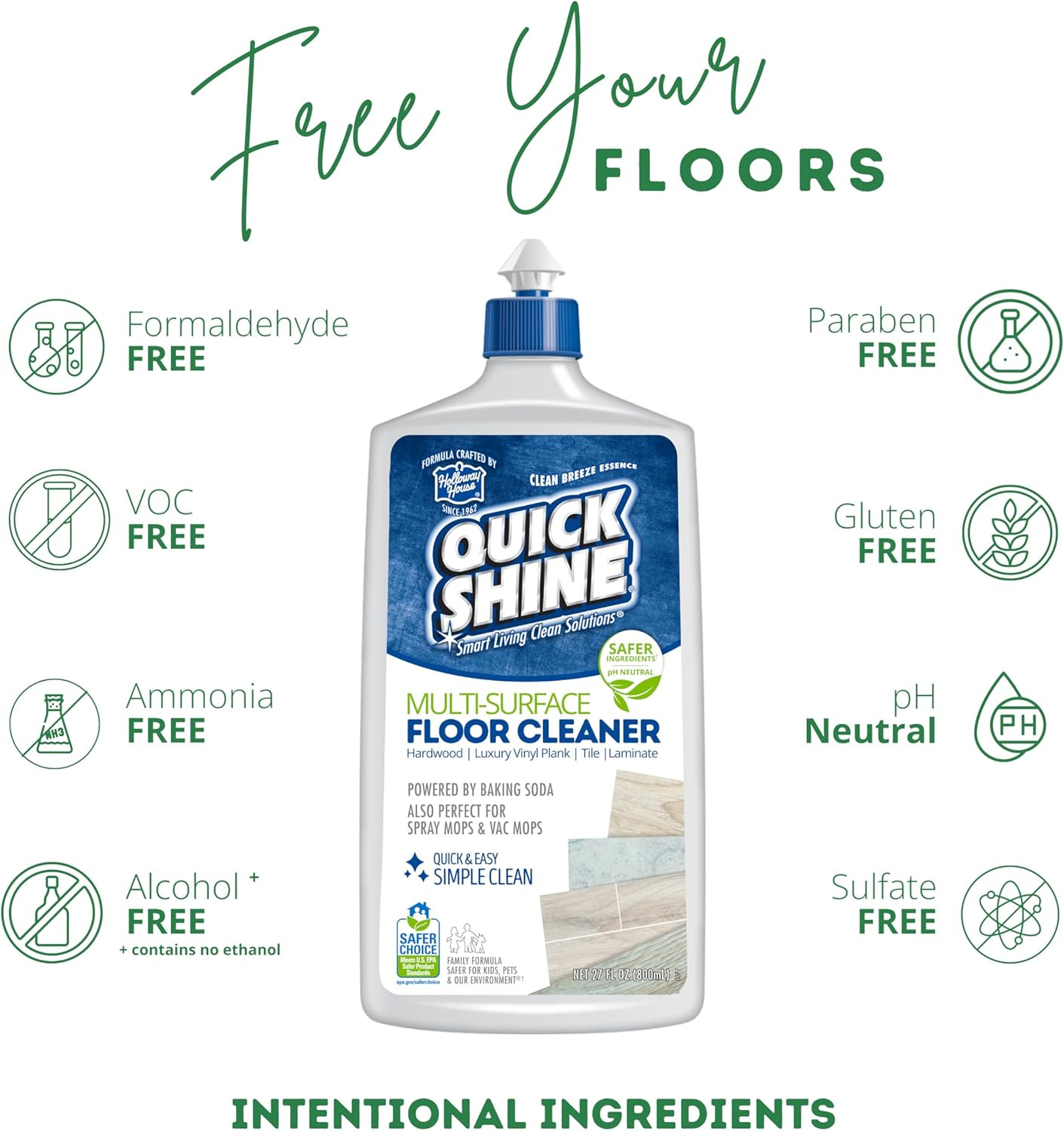 Limpiador y abrillantador multisuperficie Quick Shine con tecnología Clean Shine