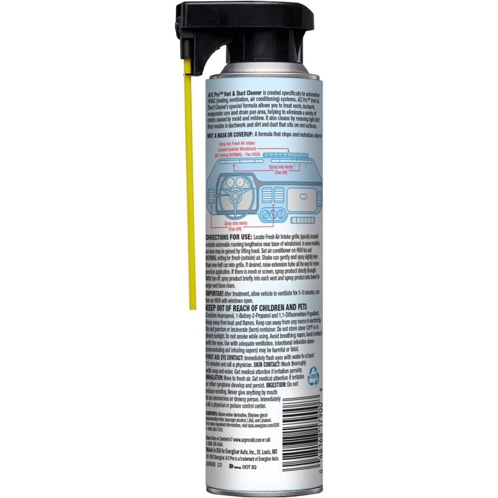 A/C PRO 17900 Vent and Duct Cleaner for Cars, Truck and HVAC 10 oz.