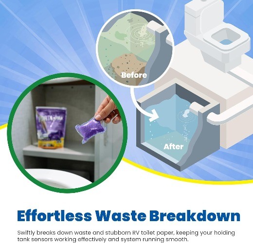 Porta-Pak Black Holding Tank Deodorizer Lavender Breeze 10 Count (Pack of 1)