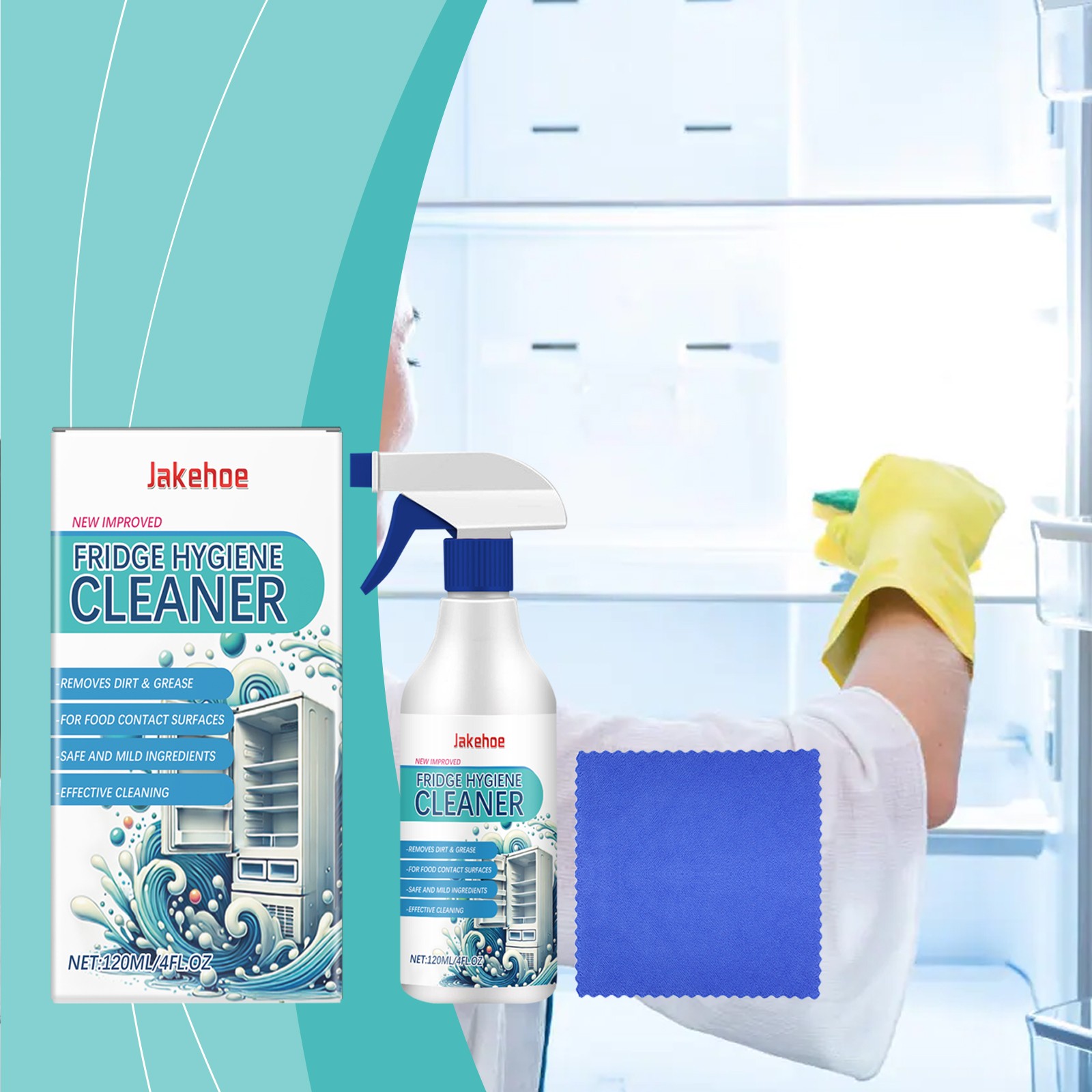 Refrigerator Cleaner Spray Deep Cleaning Deodorizing for Fridge & Freezer