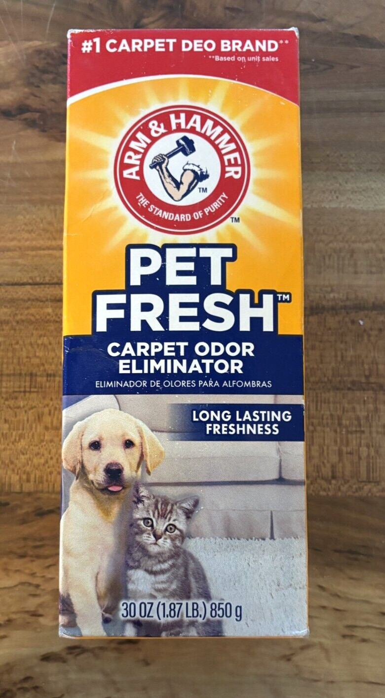 ARM & HAMMER Carpet Odor Eliminator, Pet Fresh, for Dog and Cat Odors, 30 oz