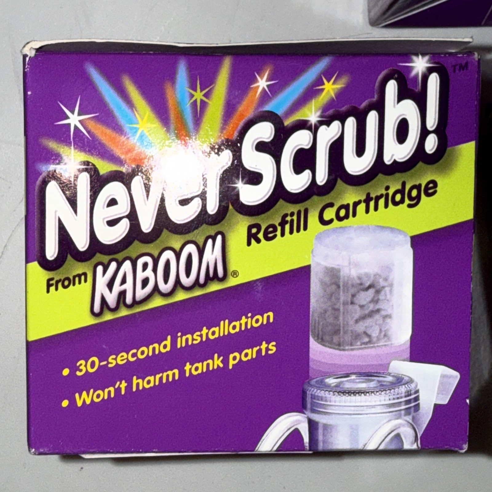 Kaboom Never Scrub Refill DISCONTINUED 2005 Drop In 1.65 oz NEW LOT OF 3