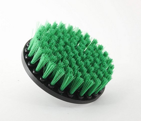 2pcs 4 inch Drill Brush for Cleaning Kitchen,Stoves,Cabinets Medium Duty GREEN
