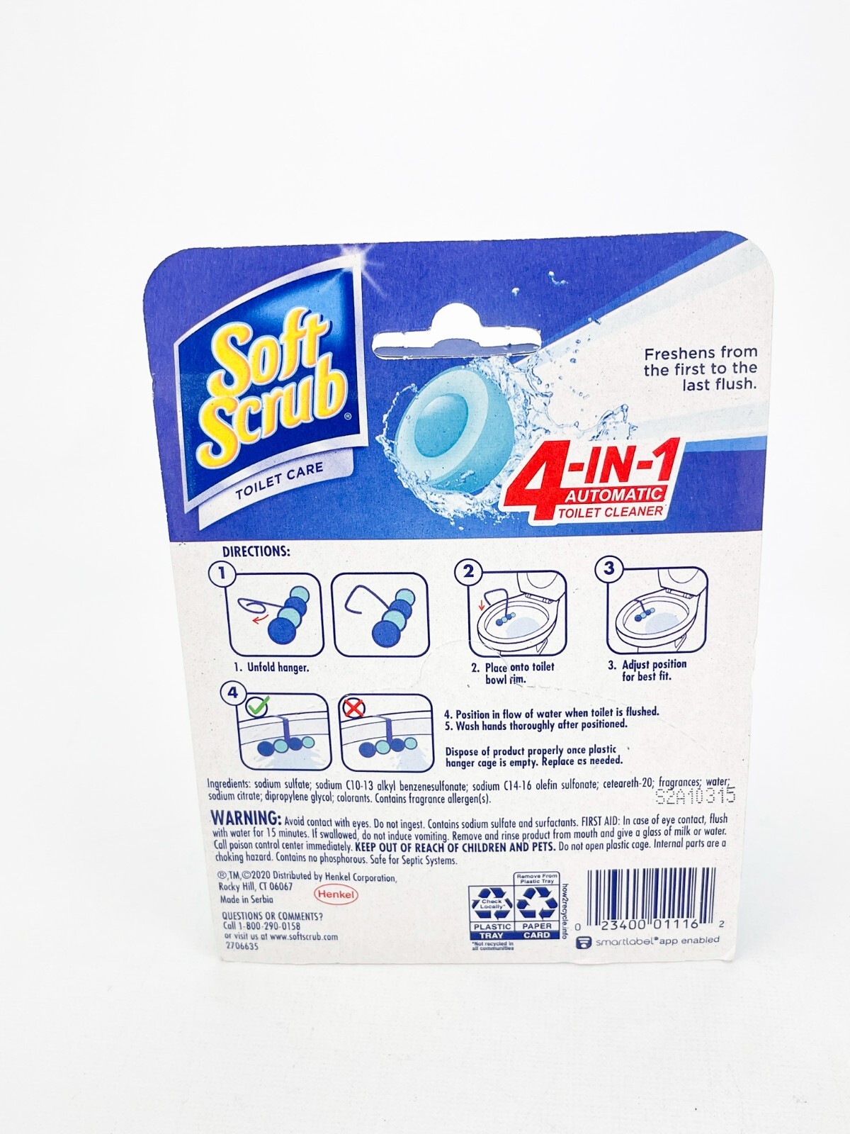Soft Scrub 4 in 1 Sapphire Waters Automatic Toilet Cleaner 1.76oz Lot of 2