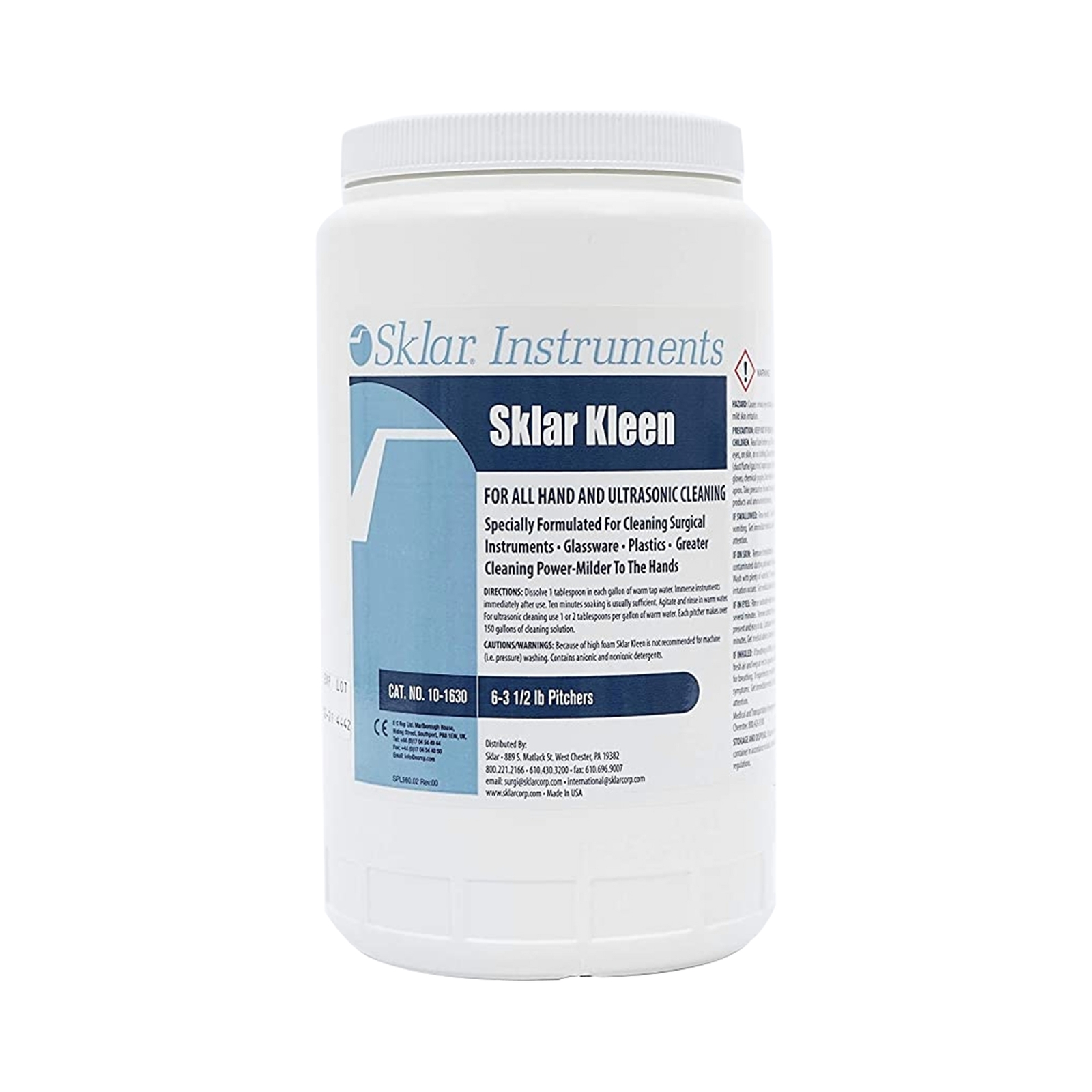 Sklar Kleen Instrument Detergent 3.5 lbs. Container Mild Scent 6 Ct 10-1630