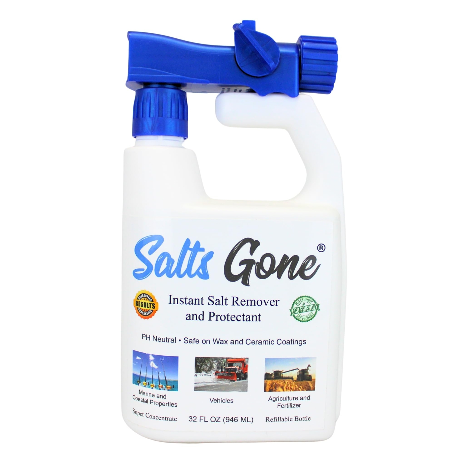 Salts Gone™ Organic 32oz Hose End Sprayer for Lawn Care and Plants
