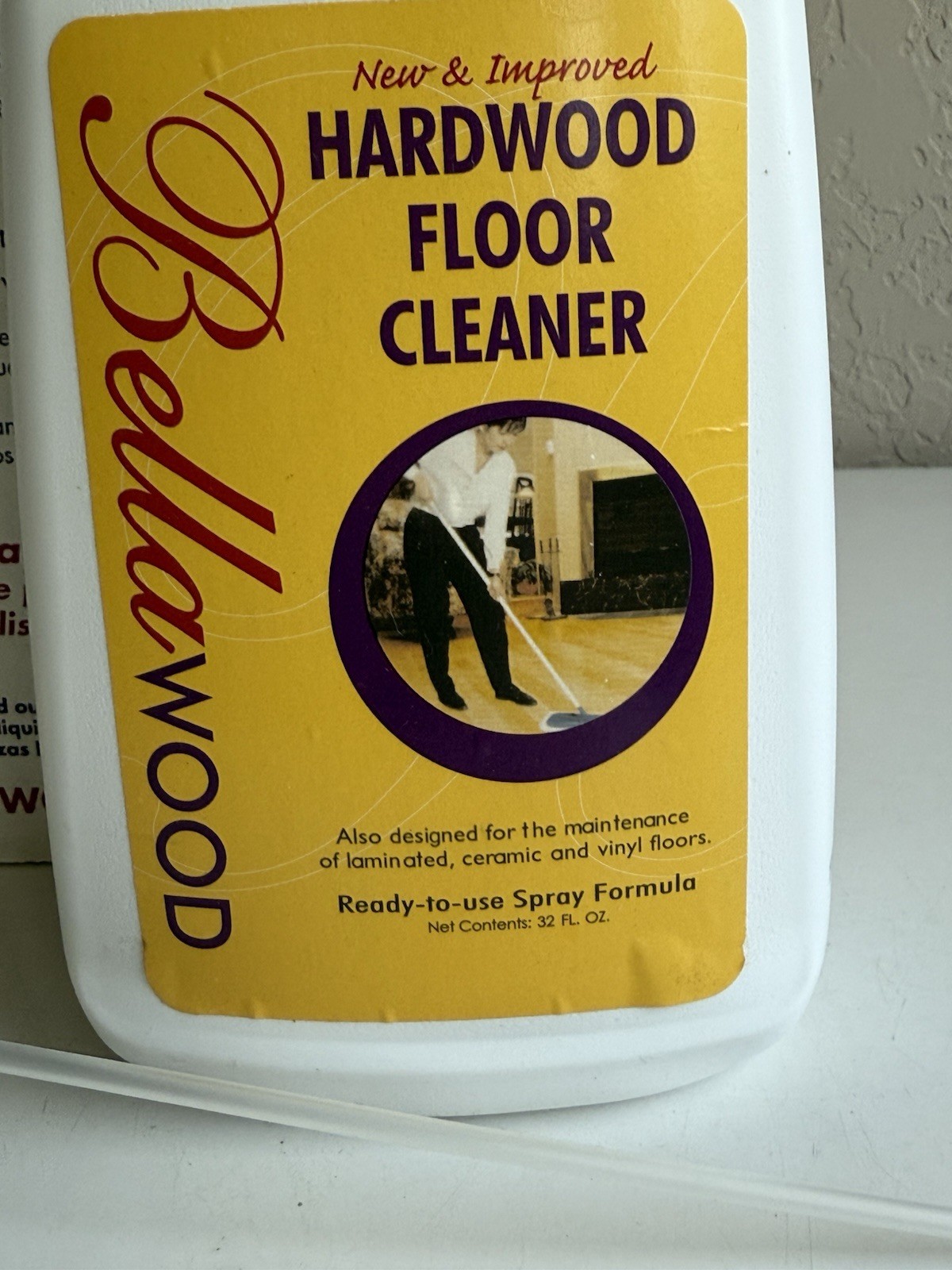 Bellawood Hardwood Floor Cleaner Ready To Use Spray With Pump, 32 Oz