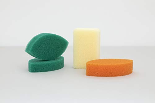 Kamenoko Sponge Do Leaf Shape Orange 3pcs Set Japanese Kitchen Scrubber Japan