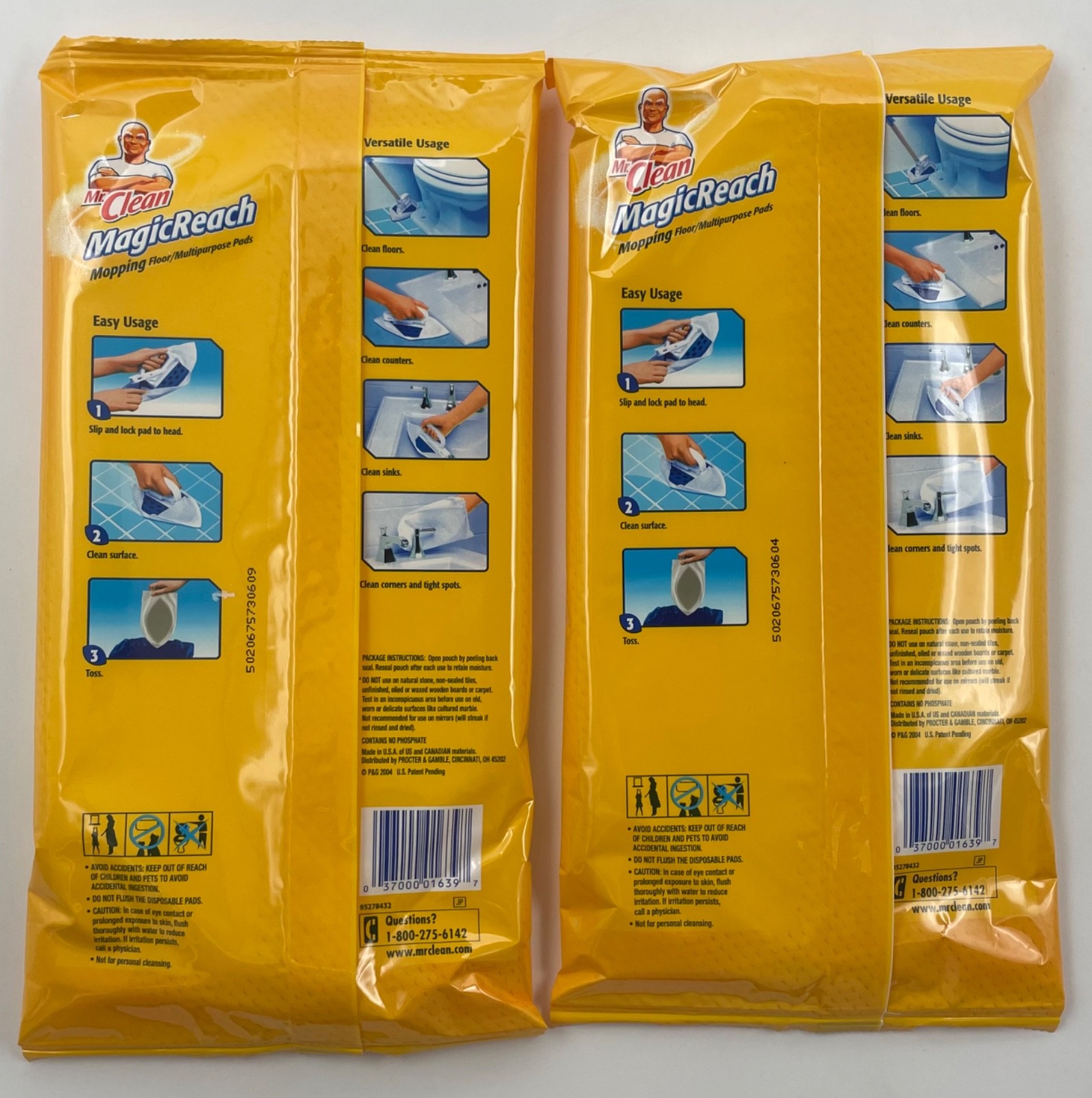 Mr Clean Magic Reach Mopping Floor Multipurpose 12 Refill Pads 24 Total NEW