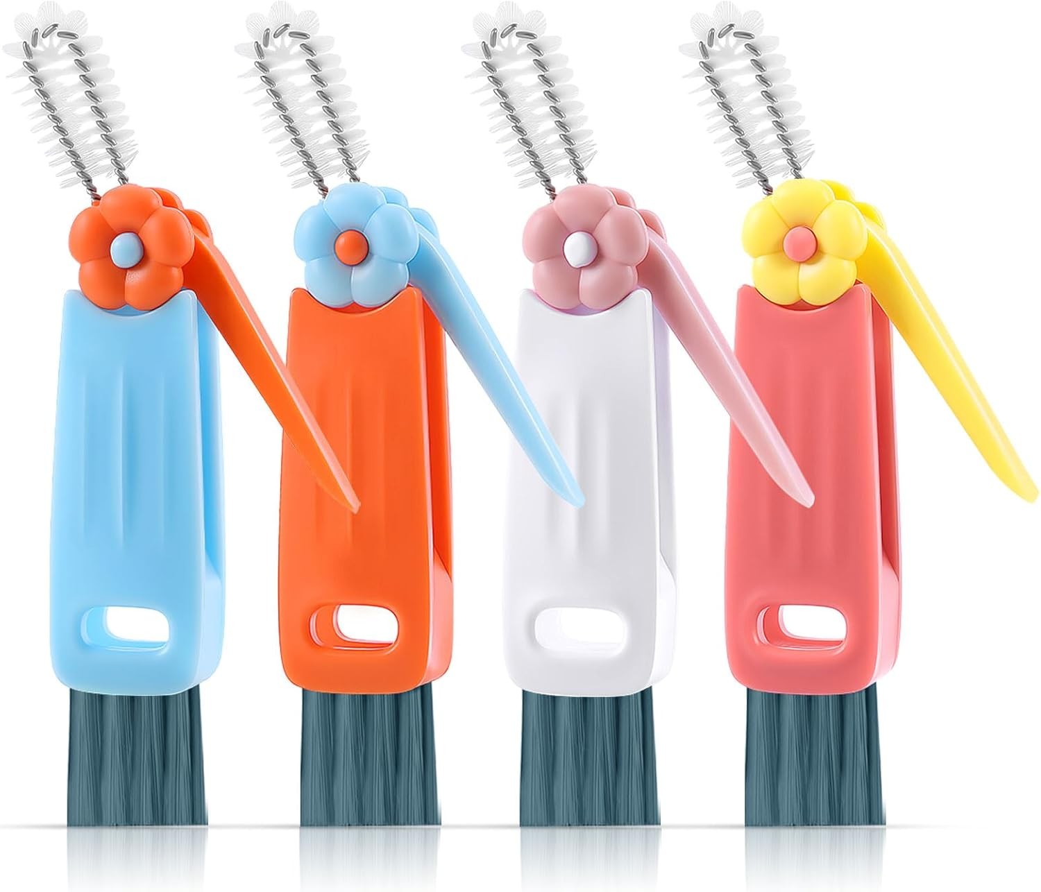 3 in 1 Cup Lid Cleaning Brush Gap Cleaner Brushs Home Kitchen Multifunctional