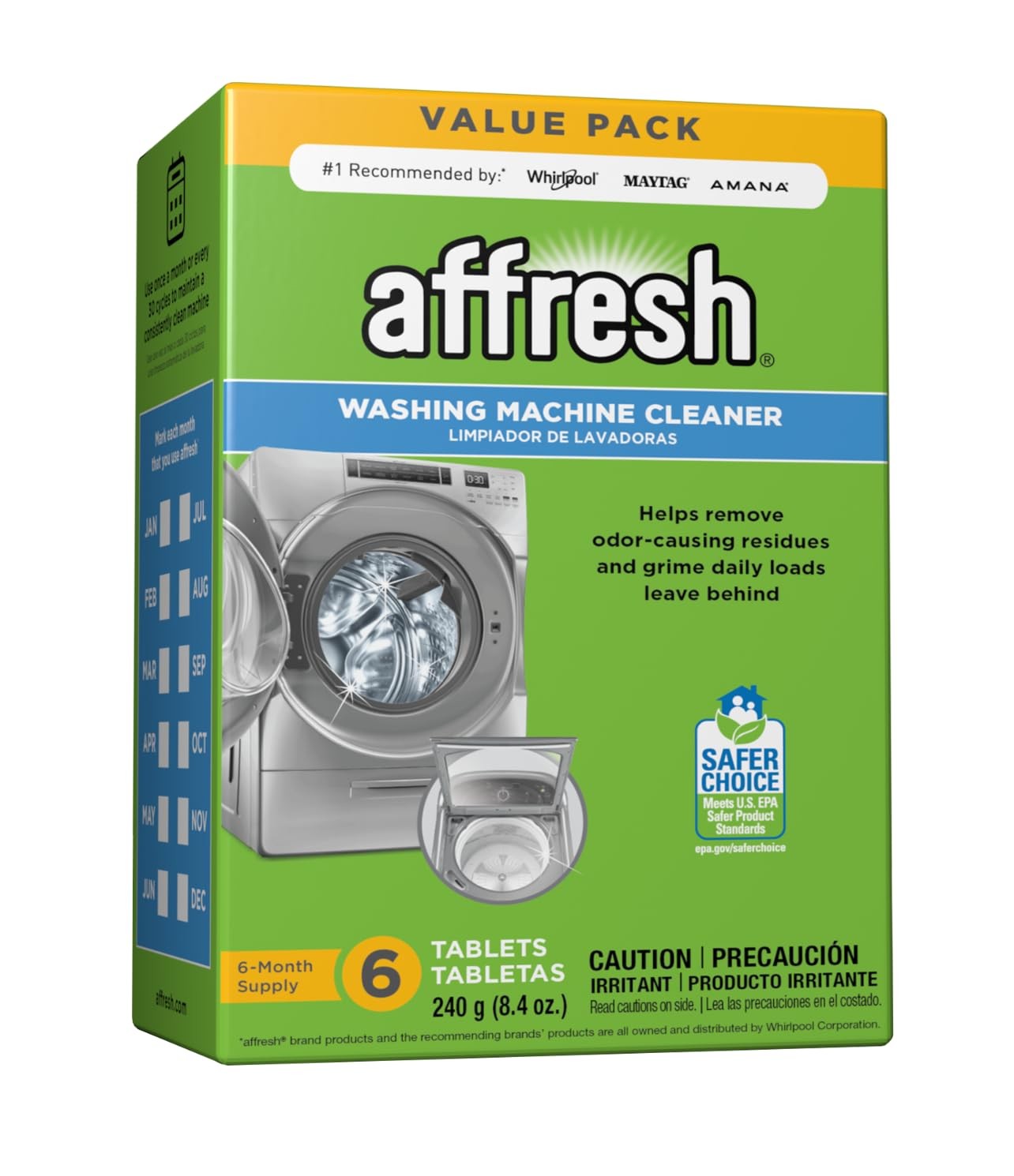 Affresh Washing Machine Cleaner, Cleans Front Load And Top Load Washer