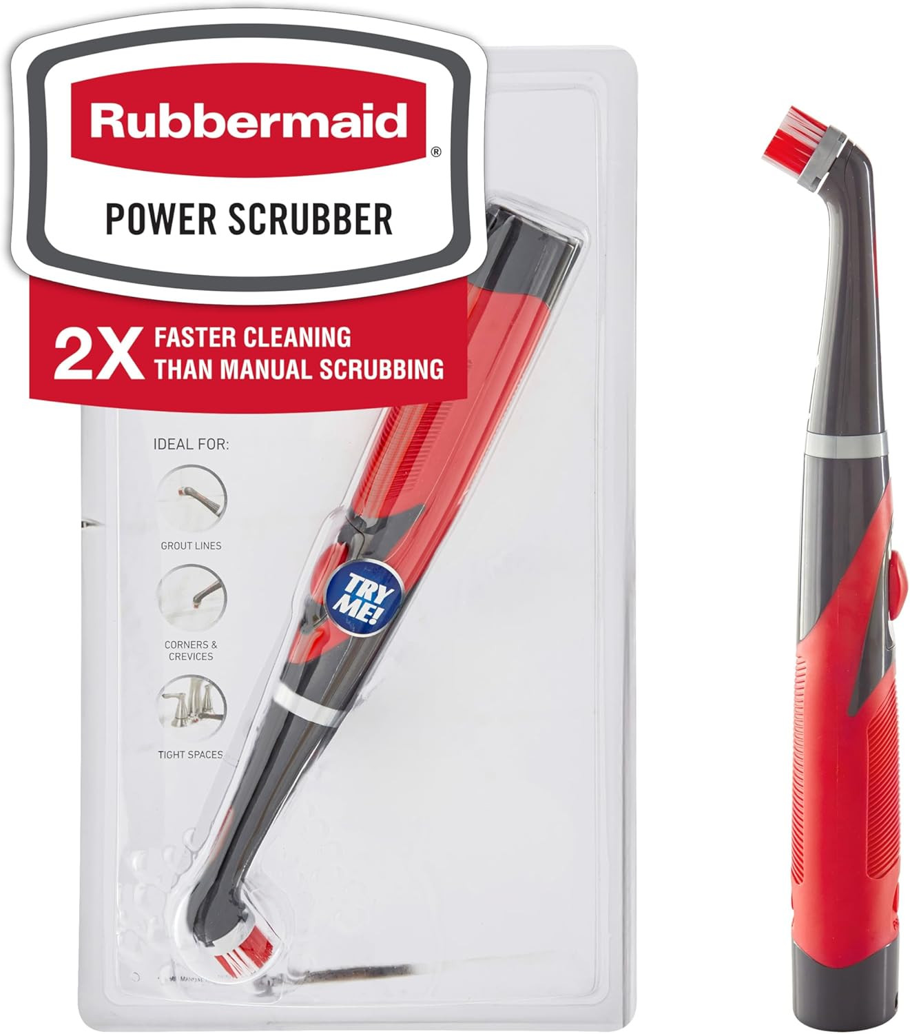 Reveal Power Scrubber with Multi-Purpose Head, Cordless Electric Battery Powered