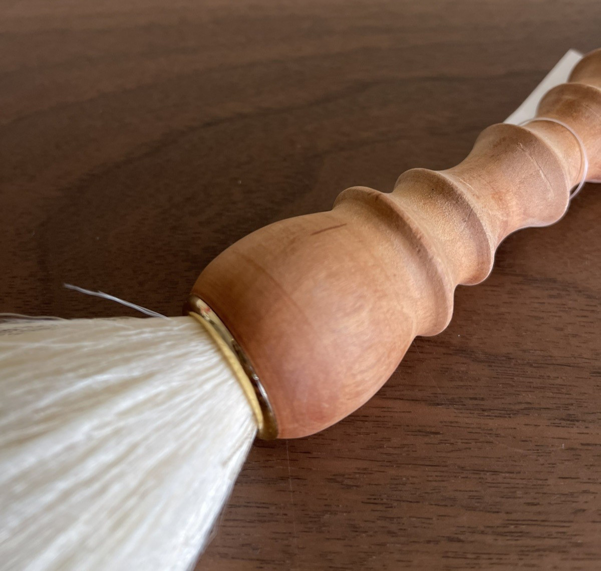 Double Dust Brush Oiled Beechwood Handle Goat Hair & Pig Bristle Brush Caldrea