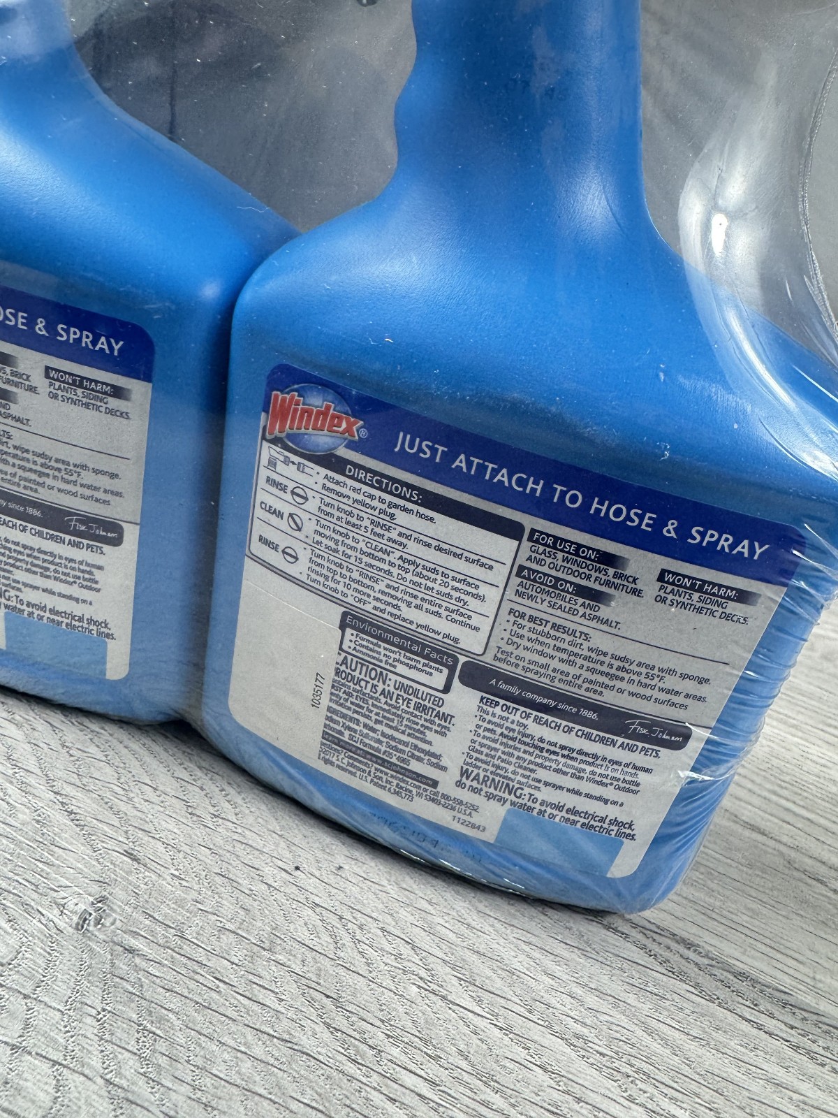 Windex Outdoor Glass & Patio Cleaner, 32 Fl Oz Connects to Hose End Lot of 2