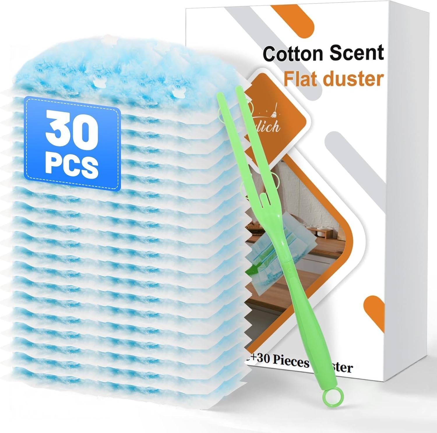 Ergonomic 30PCS Disposable Dusters Compatible with Swiffer – Perfect for Dusting