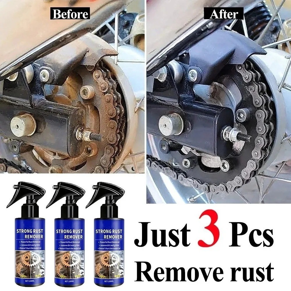 100ML Car Rust Remover Spray Metal Iron Cleaner Wheel Hub Exhaust Rust Cleaner