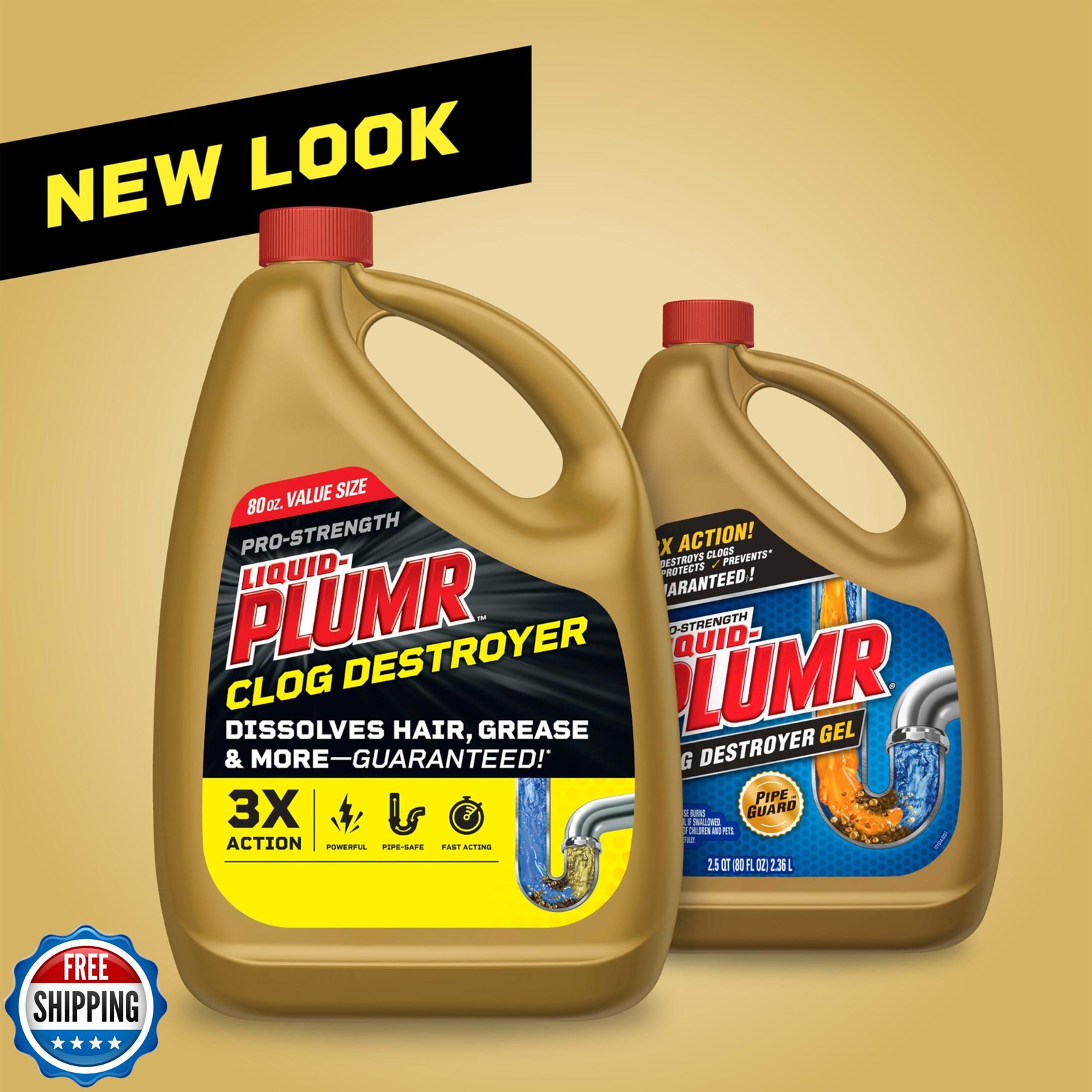Liquid-Plumr Pro-Strength Clog Destroyer Gel with PipeGuard, Liquid Drain Cle