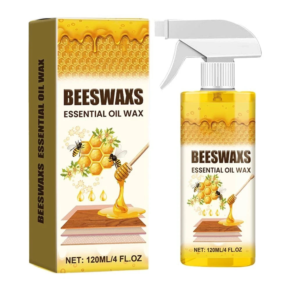 Natural Beeswax Polish Spray, Wood Furniture & Floor Cleaning Care