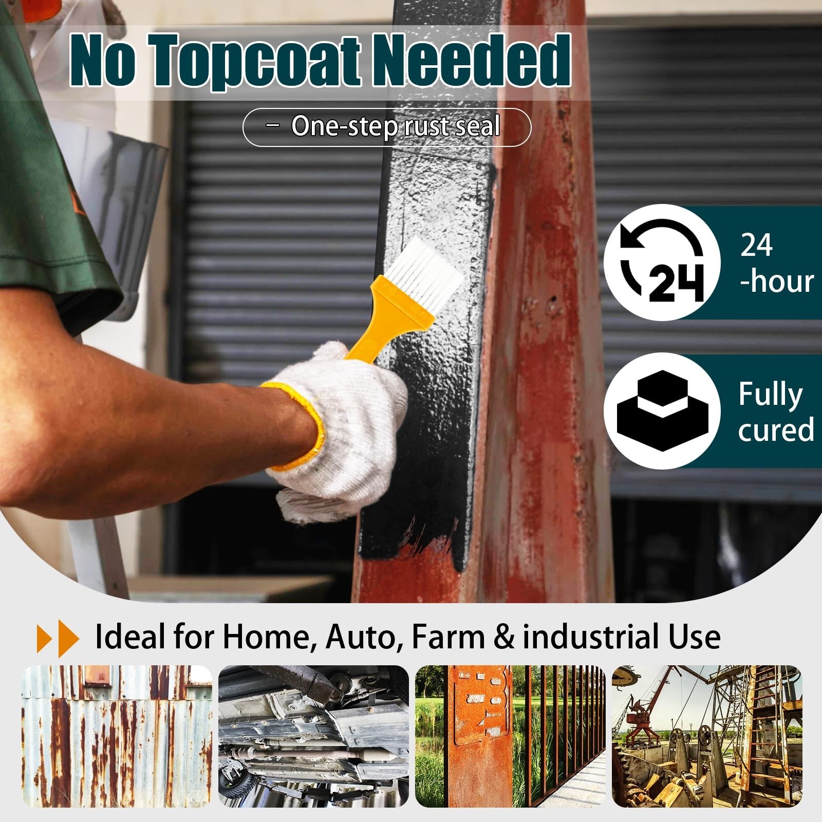 2-In-1 Rust Converter & Metal Primer, Stops Rust,Rust Inhibitor Paint for Metal,