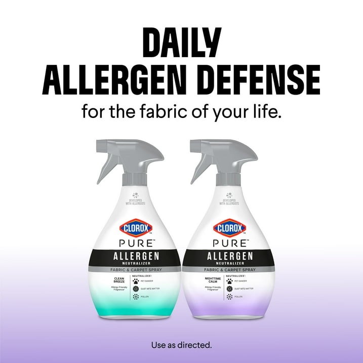 Clorox PURE Allergen Neutralizer Fabric & Carpet Spray, Nighttime Calm, 26 fl oz