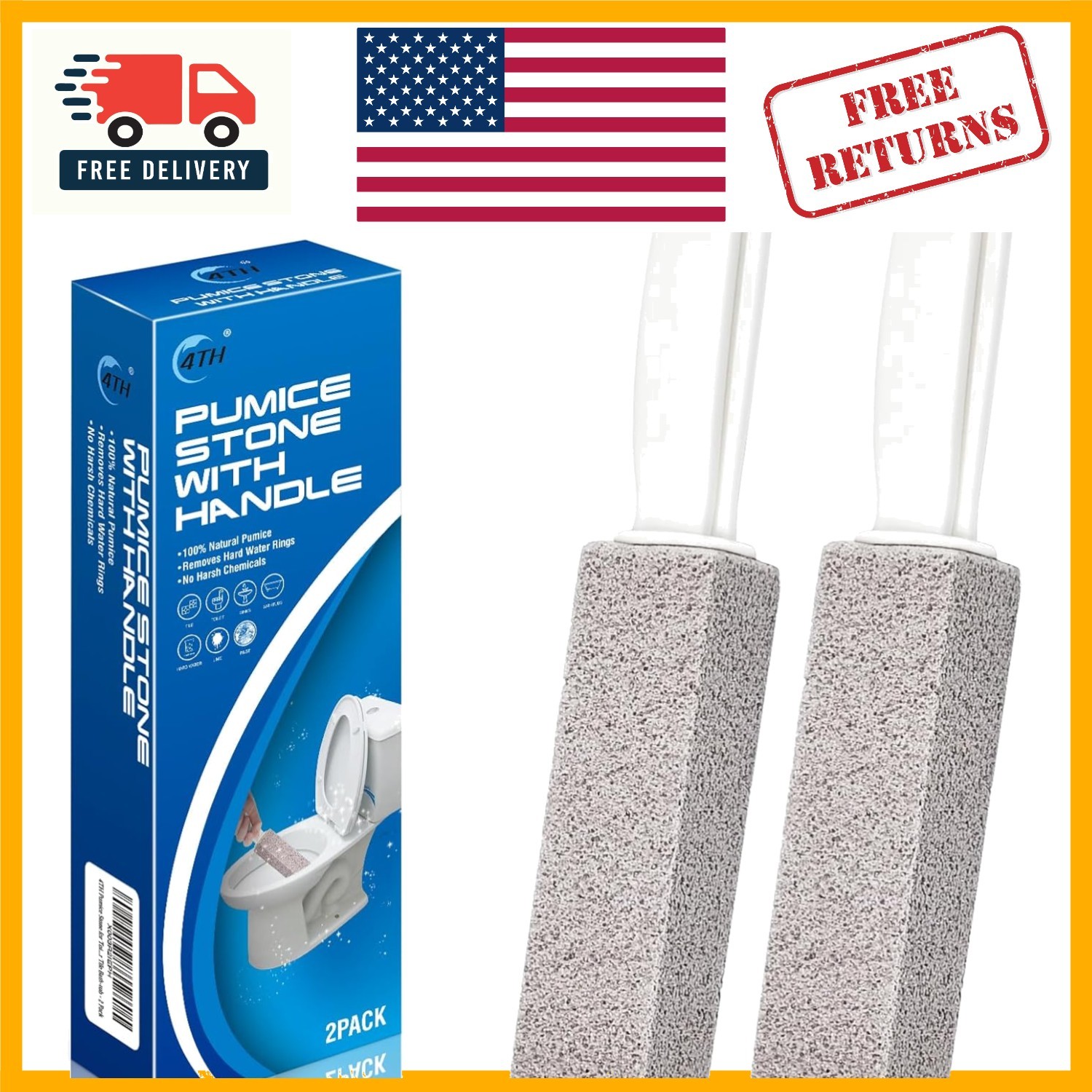 Magic Stone: Eco-Friendly Toilet Bowl Cleaner for Stubborn Stains – 2 Pack