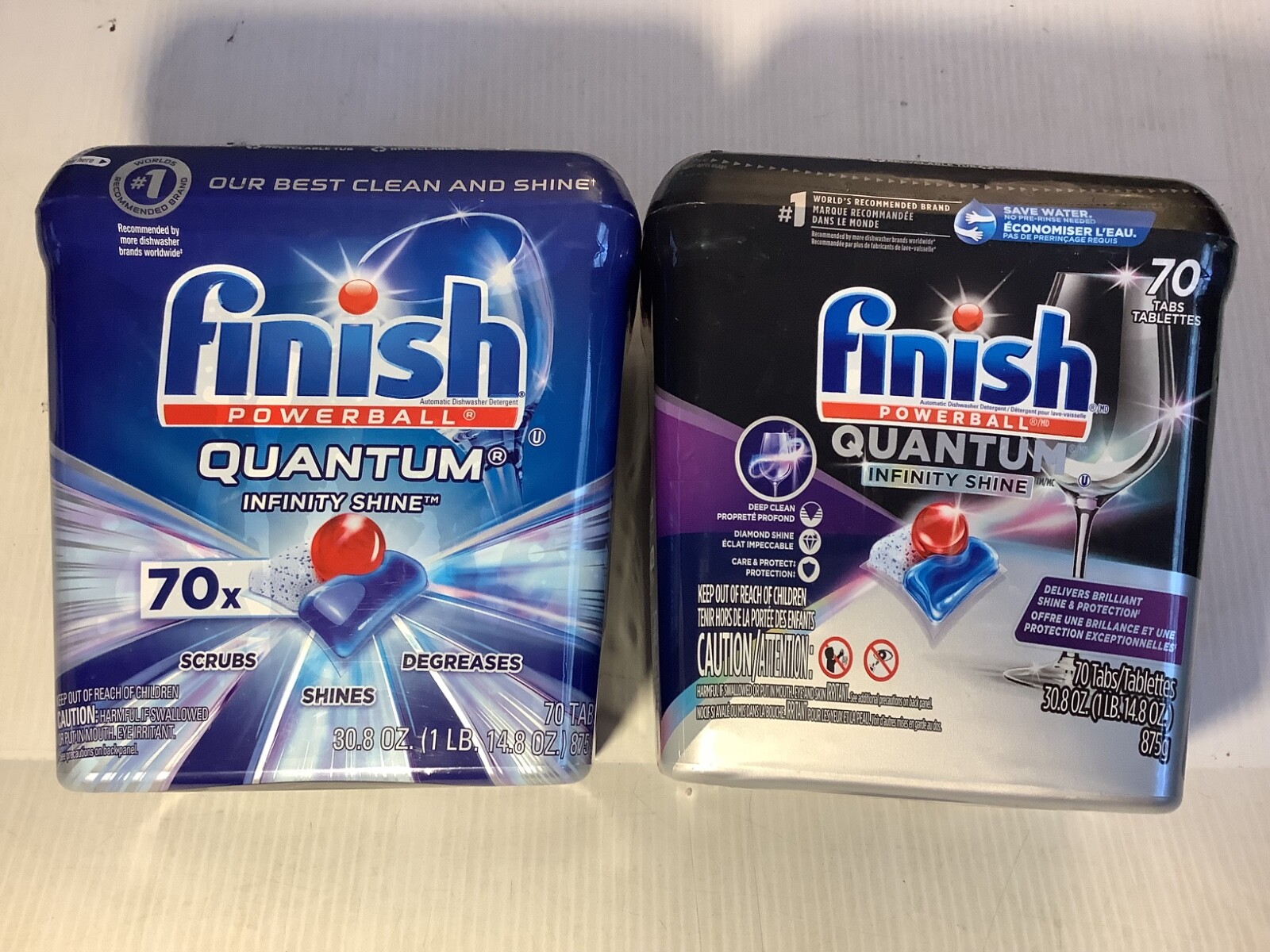 2 – Finish Quantum Infinity Shine 70ct, Dishwasher Detergent Tabs (Total 140 ct)