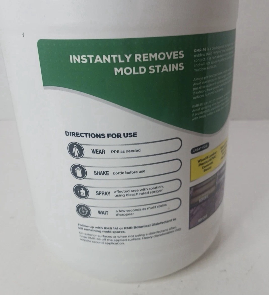 RMR-86 Instant Mold and Mildew Stain Remover Spray Scrub Free Formula 1 Gallon