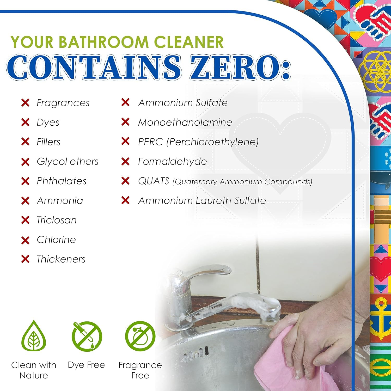 All Natural Non-Toxic Bathroom Cleaner Spray Kit, Organic Bath & Tile Cleaning S