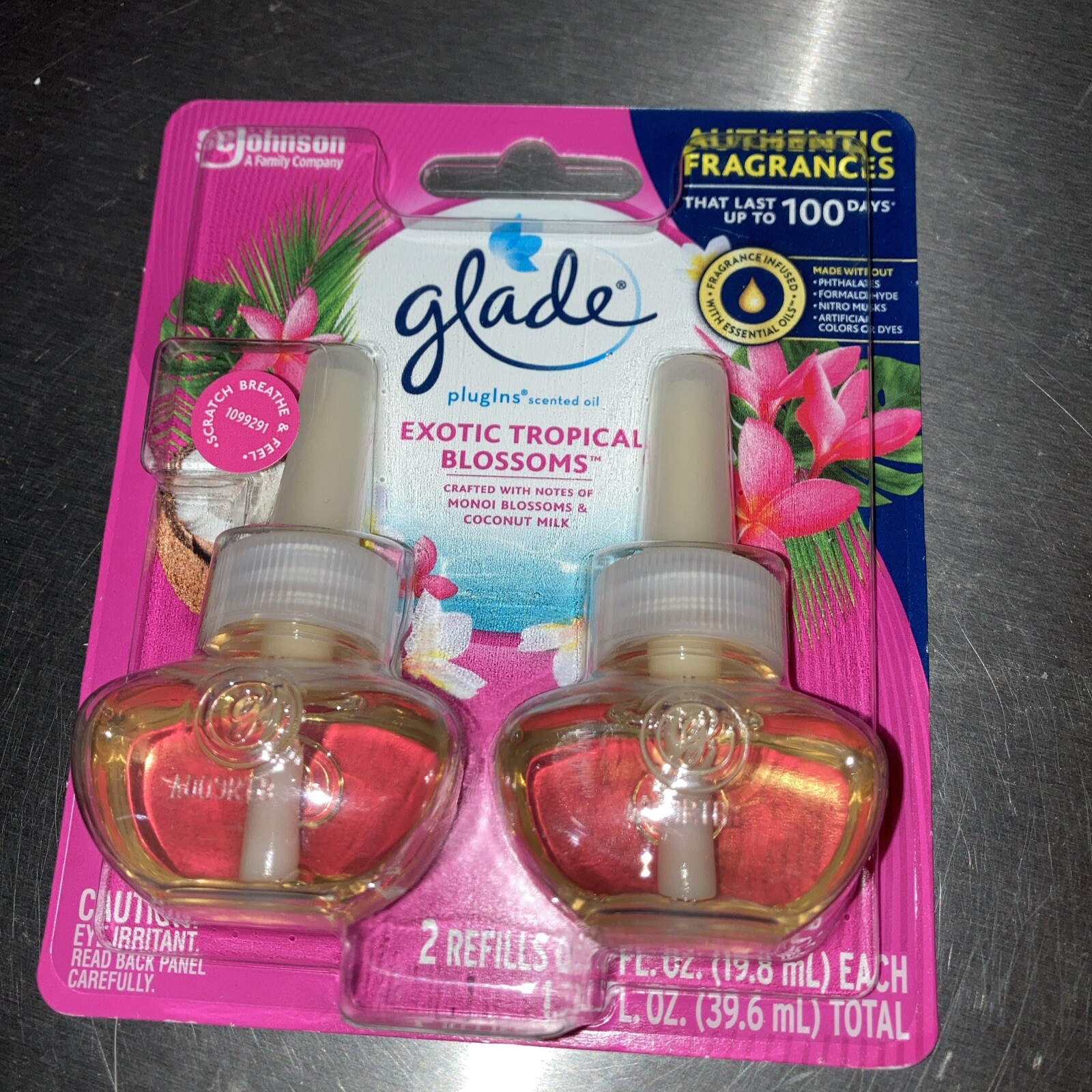 Glade Exotic Tropical Blossoms PlugIns Scented Oil Refills 6 Refills, (4)2 Packs