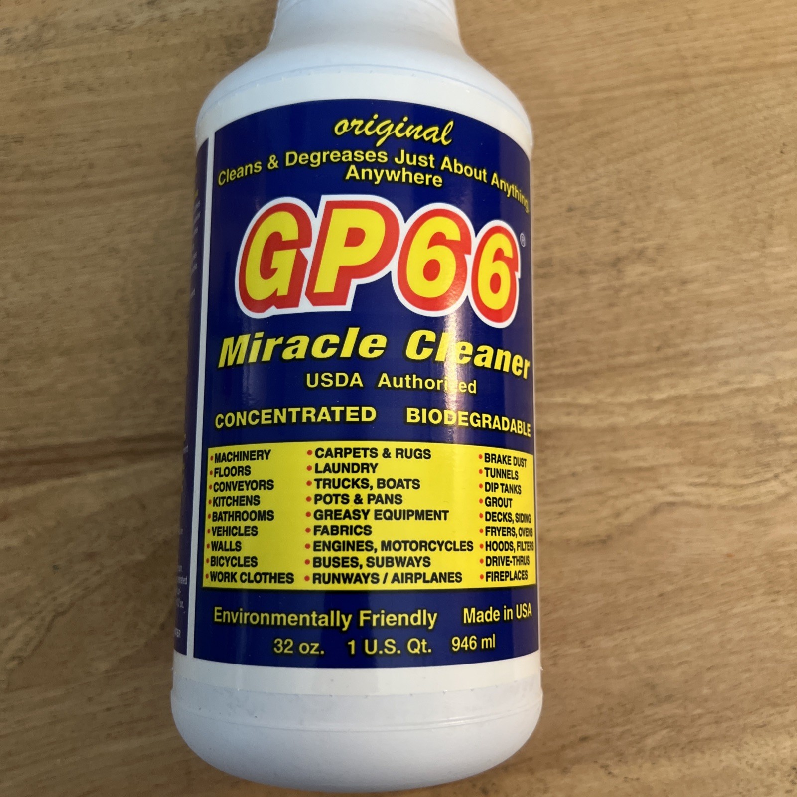 GP66 Miracle Cleaner & Degreaser Concentrate 1Quart 32oz NEW Sealed