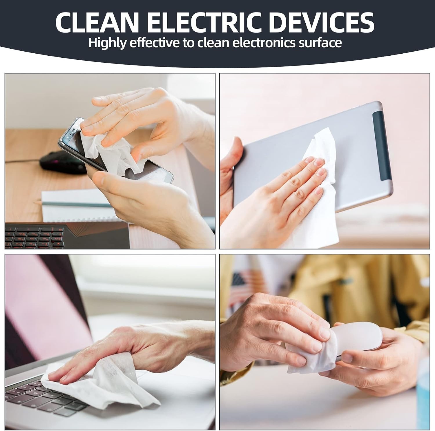 10 PCS Multi-Purpose Handy Wipes for Electronics – Quick Dry Cleaning Solution