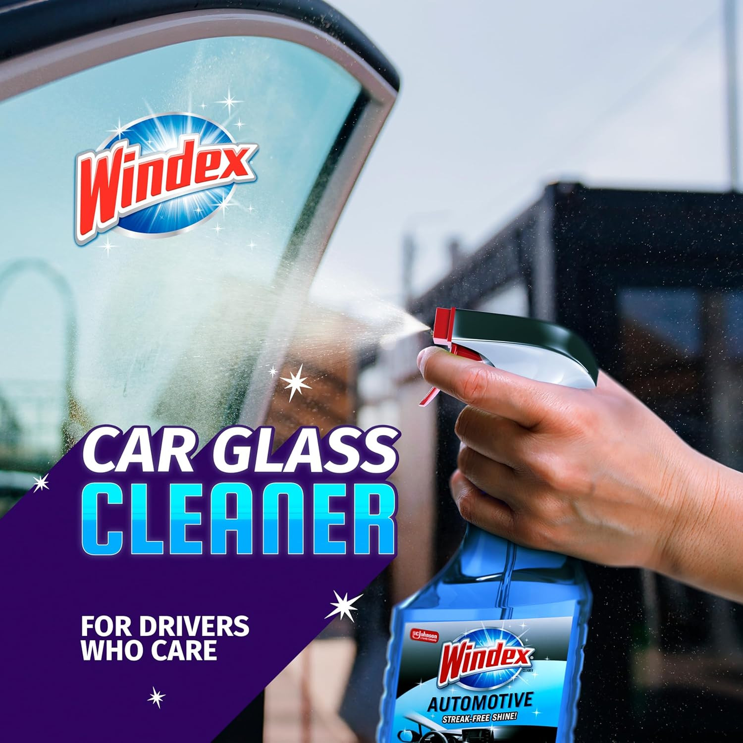 Automotive Car Window and Glass Cleaner, Streak-Free Shine for Car Glass Exterio