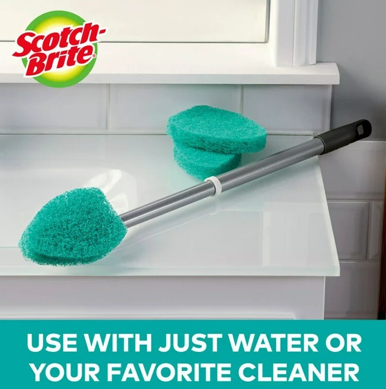 Scotch-Brite Shower and Tub Non-Scratch Scrubber w/ Extendable Handle
