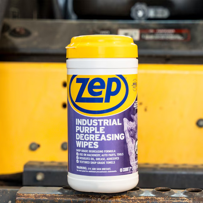 Zep Industrial Purple Wipes 65 -Count Degreaser
