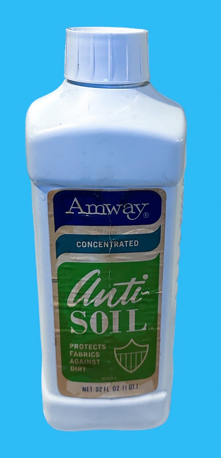 Vtg 1971 Concentrated Anti Soil Dirt Protects Fabric 32 Fl oz Bottle Mostly Full