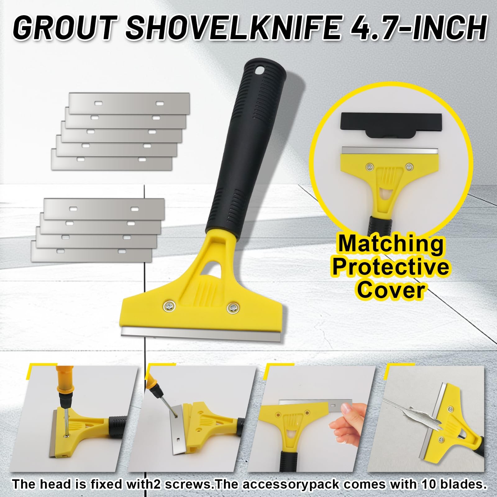 37 Pack Grout Removal Tool Kit, 3 Tile Grout Saws with 20 Extra Cleaning Blad…