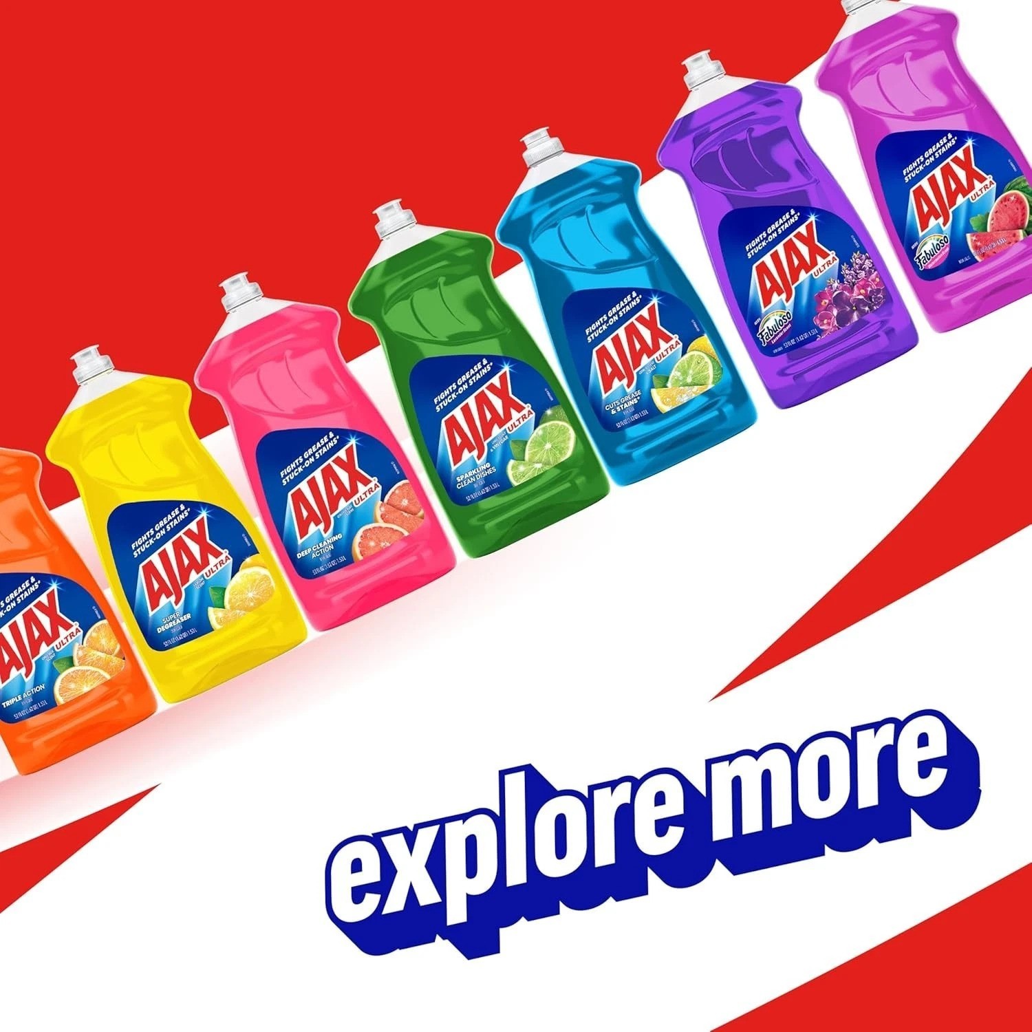 Ajax Ultra Liquid Dish Soap Orange Scent Triple Action Easy-Flip Cap 52 fl oz