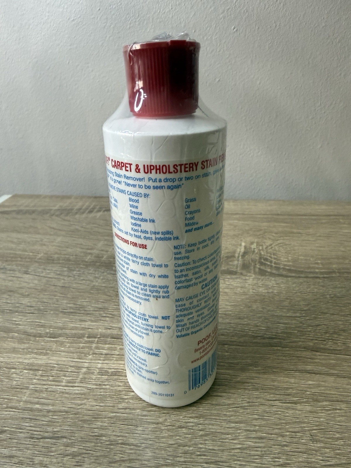 Poof Stain Remover Non-Toxic Non-Flammable Biodegradable 8oz Sealed Made In USA