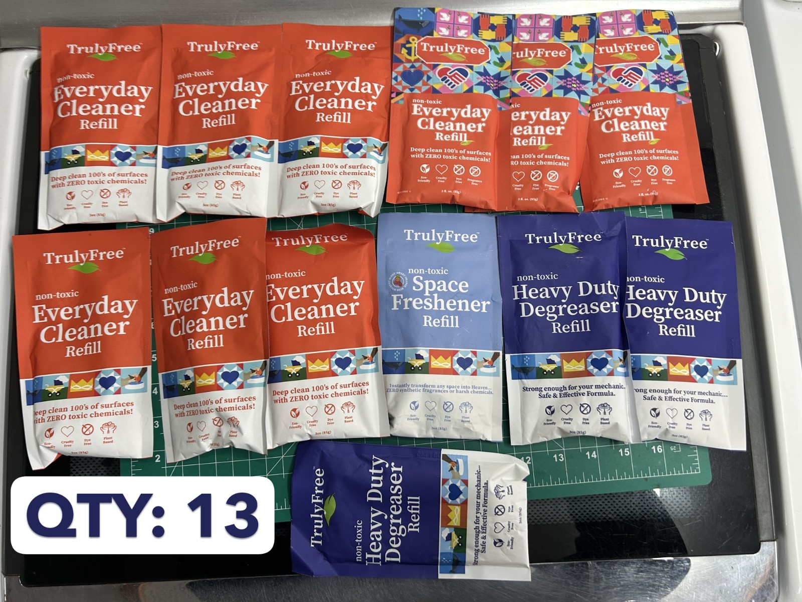 13-pack Truly Free Non-Toxic Everyday Cleaner Heavy Duty Degreaser Refill 3 oz