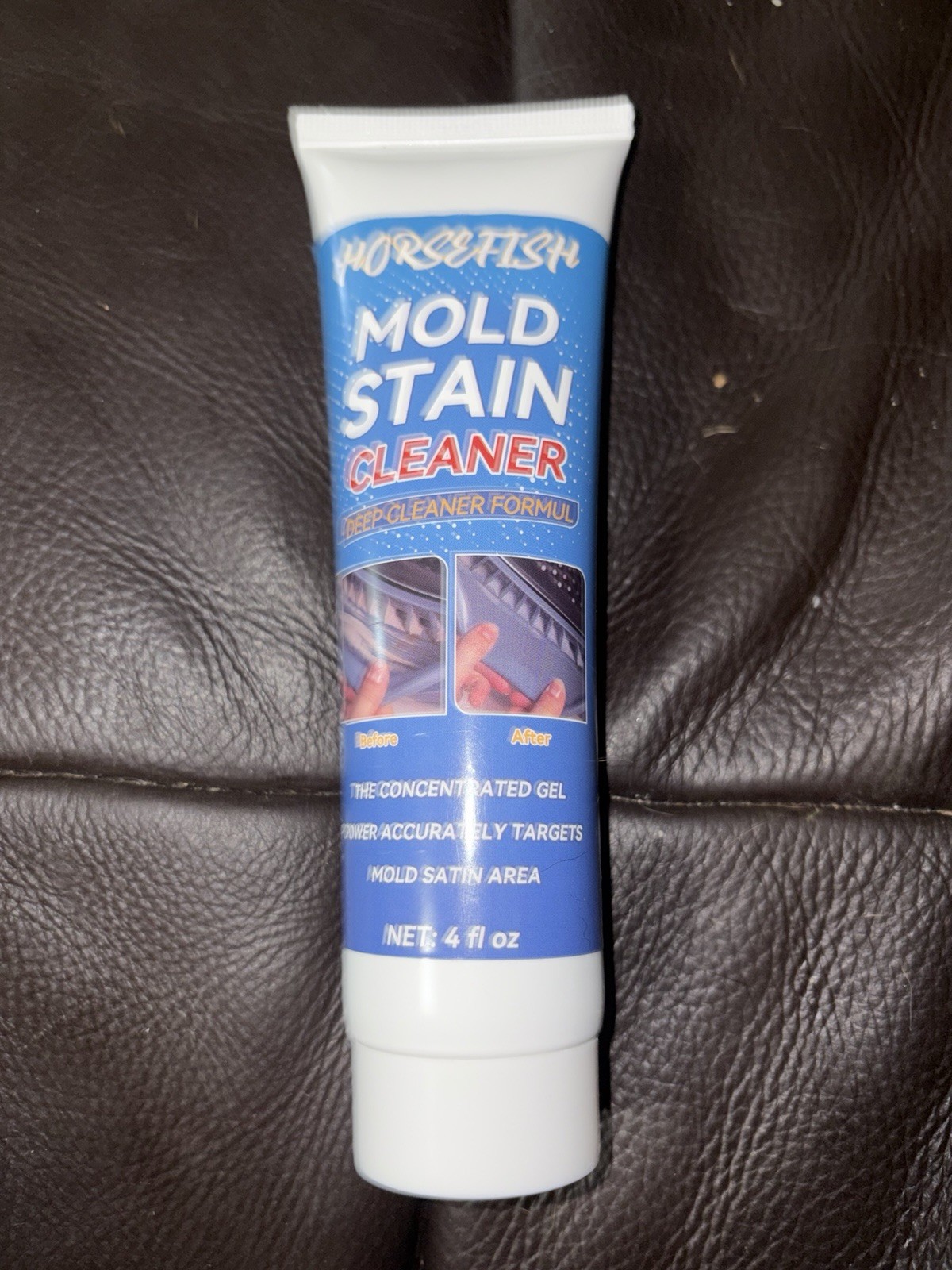 HORSEFISH Mold Stain Cleaner 4 fl oz Gel Tube Washing Machine Strips Sinks