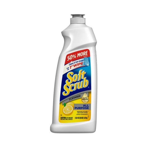 Soft Scrub Lemon All Purpose Cleanser 36 Fl Oz Pack of 6 Bathroom Kitchen Cle…