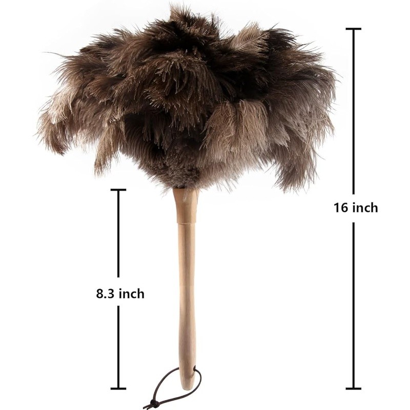 High Quality Natural Ostrich Feather Duster Soft Washable Cleaning Tool Home Use