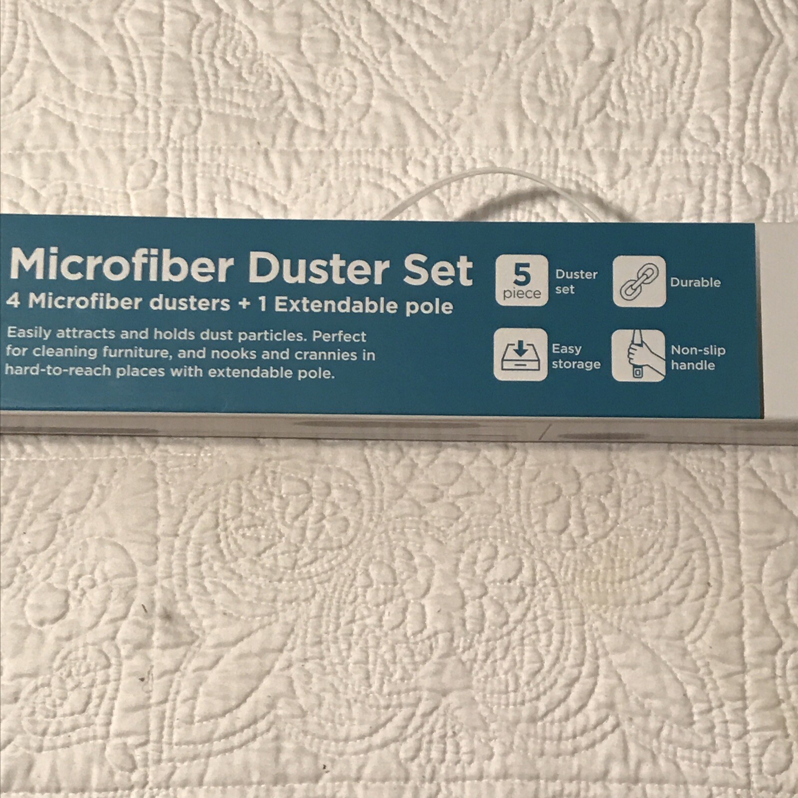 Black & Decker 5 Pc. Microfiber 100” Extendable Pole Woolly Duster Kit NIB
