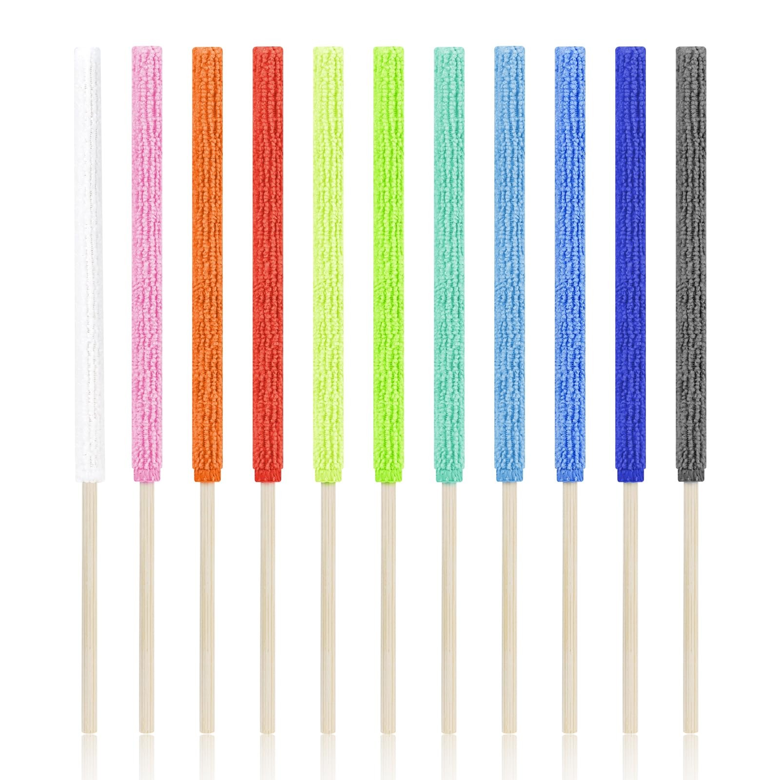 11 PCS Microfiber Detail Duster Sticks, Mini Duster Crevice Cleaning Tool for