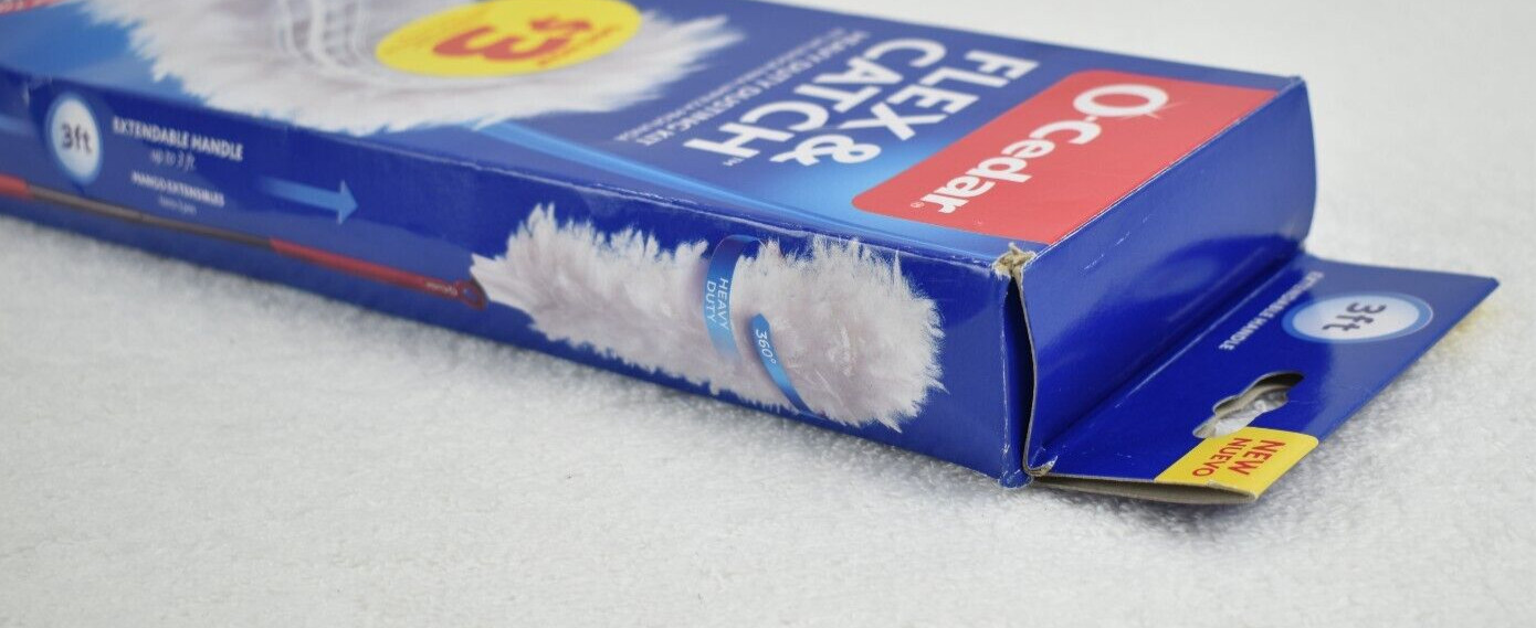 O-Cedar Flex & Catch Heavy Duty Dusting Kit / 1 Extendable Handle / 3 Dust Pads